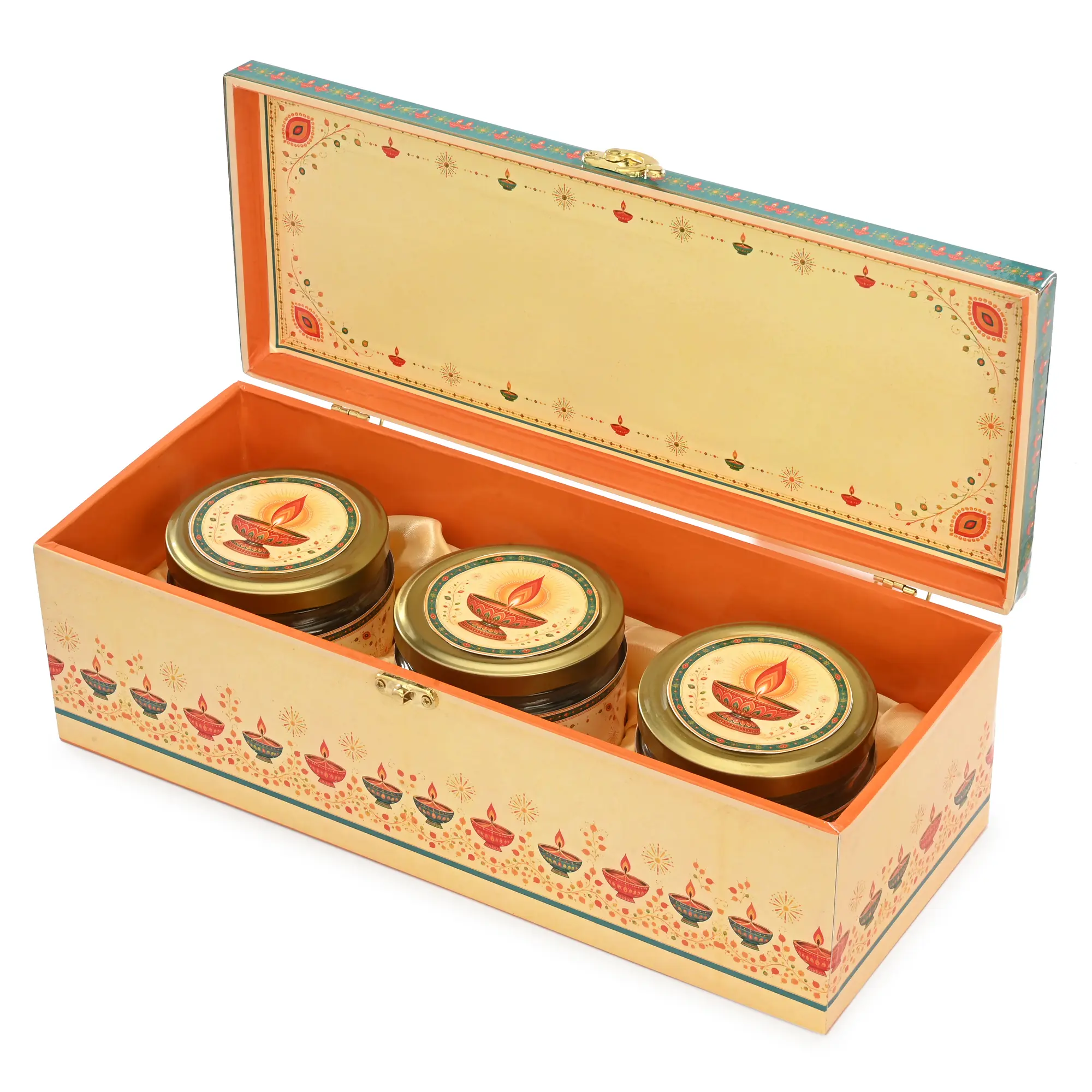 Jar Box – 3 Salsa Glass Jar of 350 ml each – Gloss Print – Deepak Design 01 – Set of 12 Boxes - Image 5