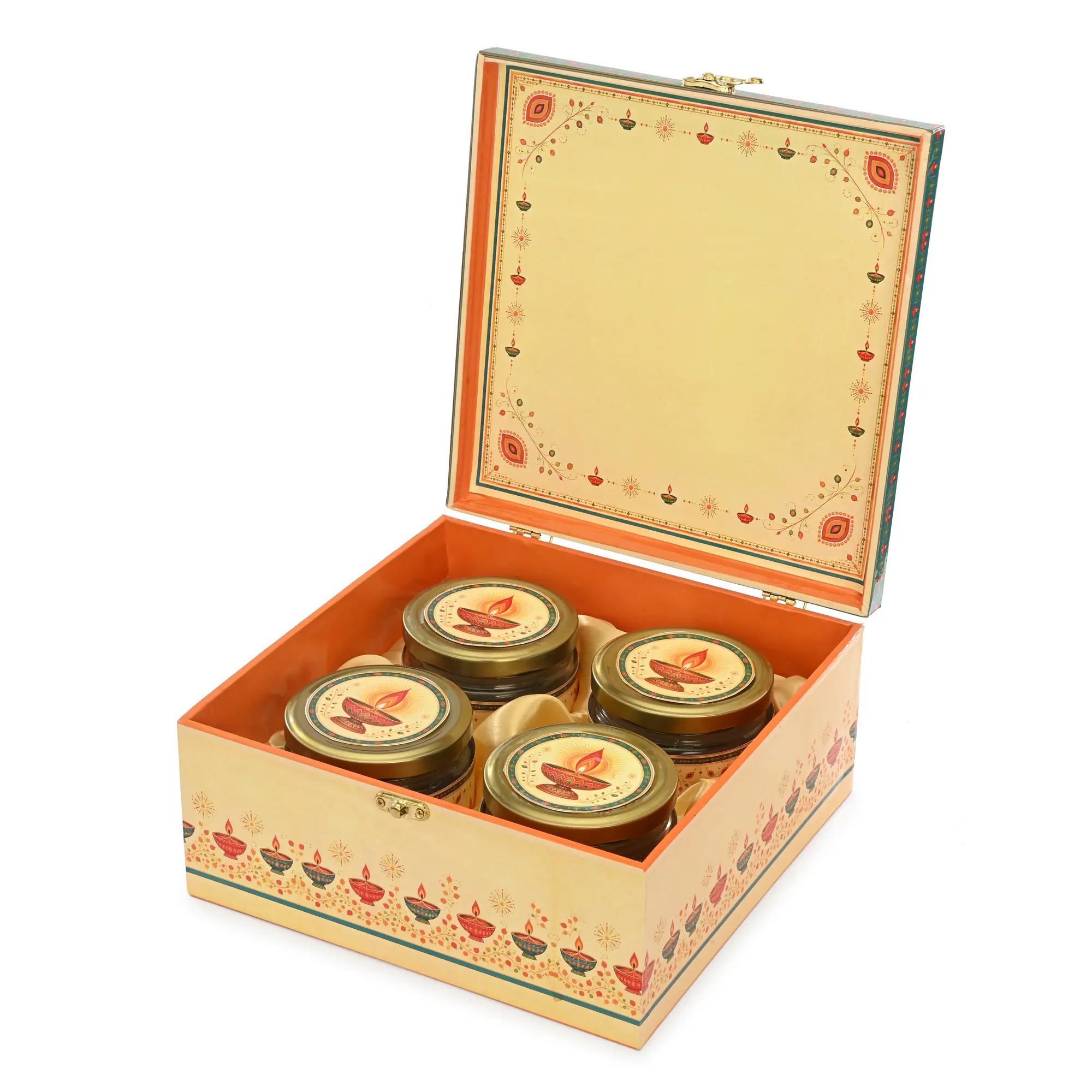 Jar Box – 4 Salsa Glass Jar of 350 ml each – Gloss Print – Deepak Design 01 – Set of 12 Boxes - Image 5